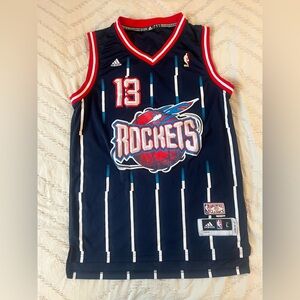 Houston Rockets Hardwood Classics Swingman jersey James Harden's number 13.